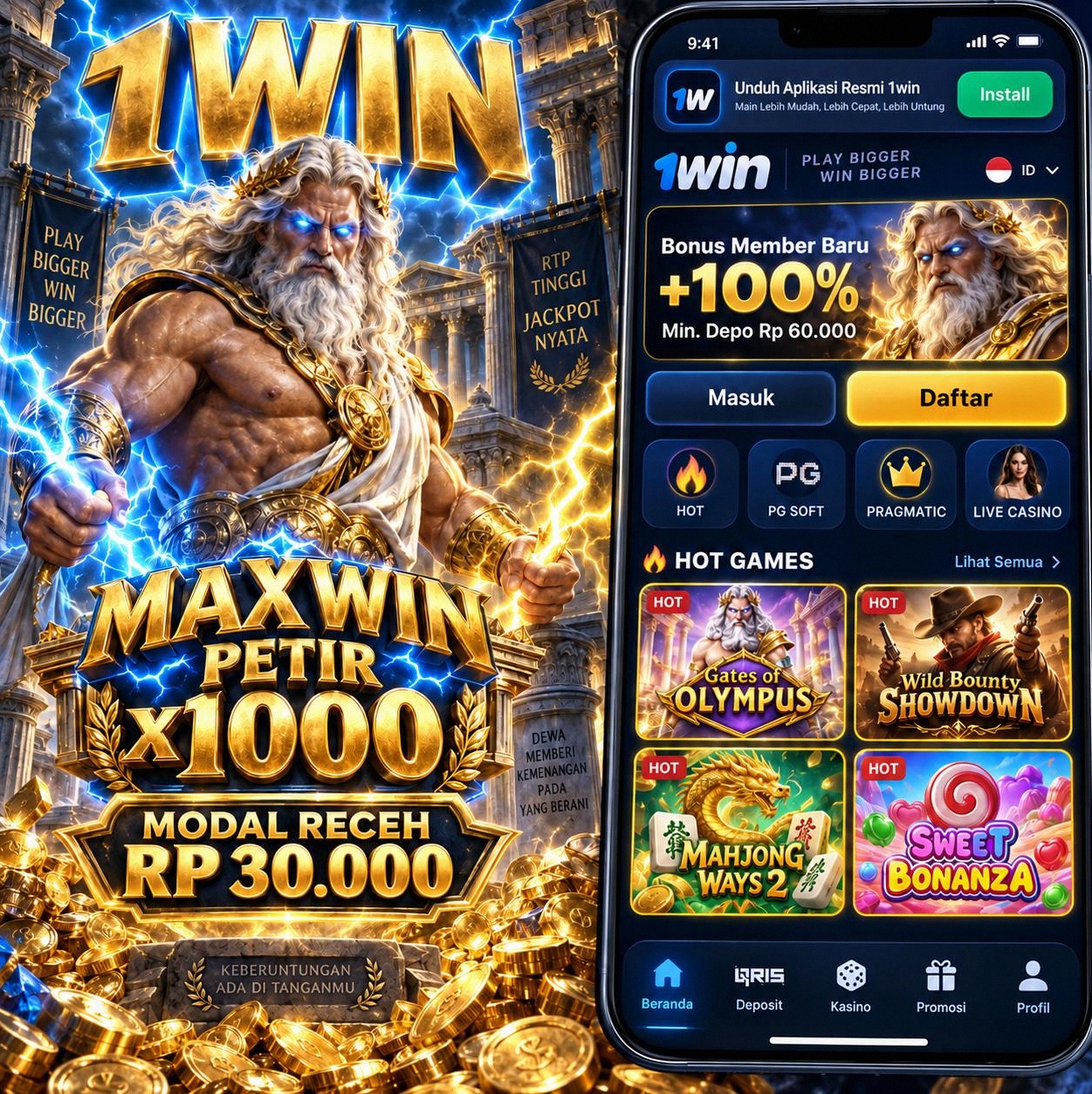 1WIN - Platform Game Online dengan Beragam Pilihan Permainan Seru