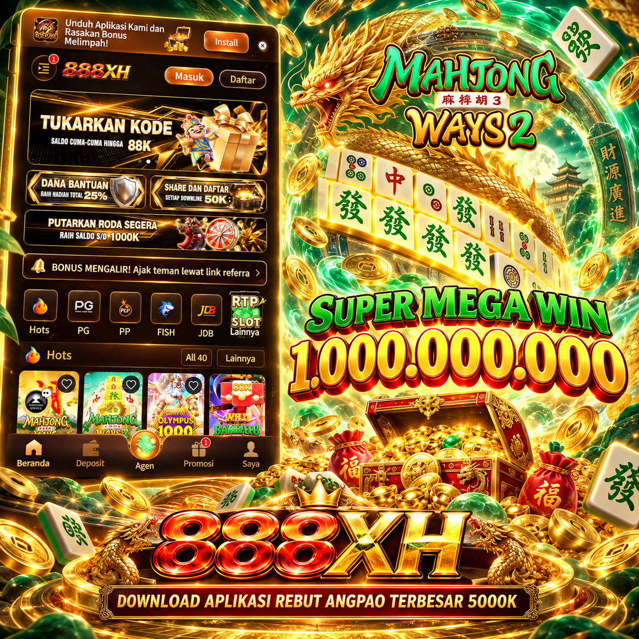888XH - Dowdload & Install Aplikasi Slot Asli Minimal Bet 400 Perak